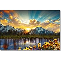 油絵　60x40cm Amazon.com: artgeist Textured Canvas Wall Art Landscape